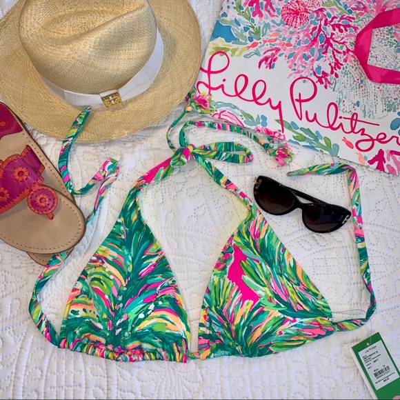 Lilly Pulitzer Other - Lilly Pulitzer Guava Triangle Bikini Top